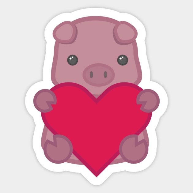 Lovey Pleasantly Plump Piggy Sticker by seekingcerulean